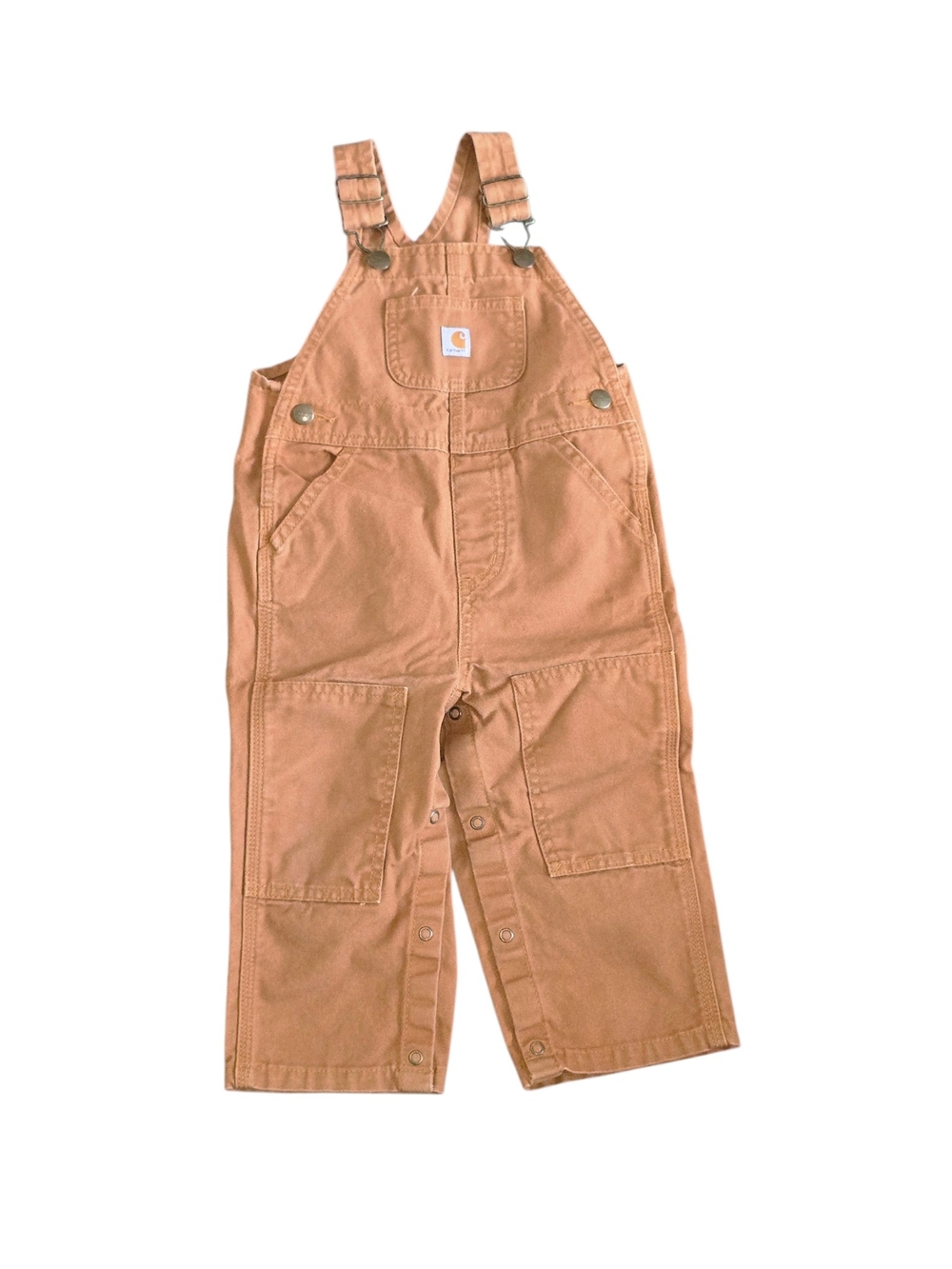 Carhartt Kids Tan Duck Canvas Overalls Size 24 Months